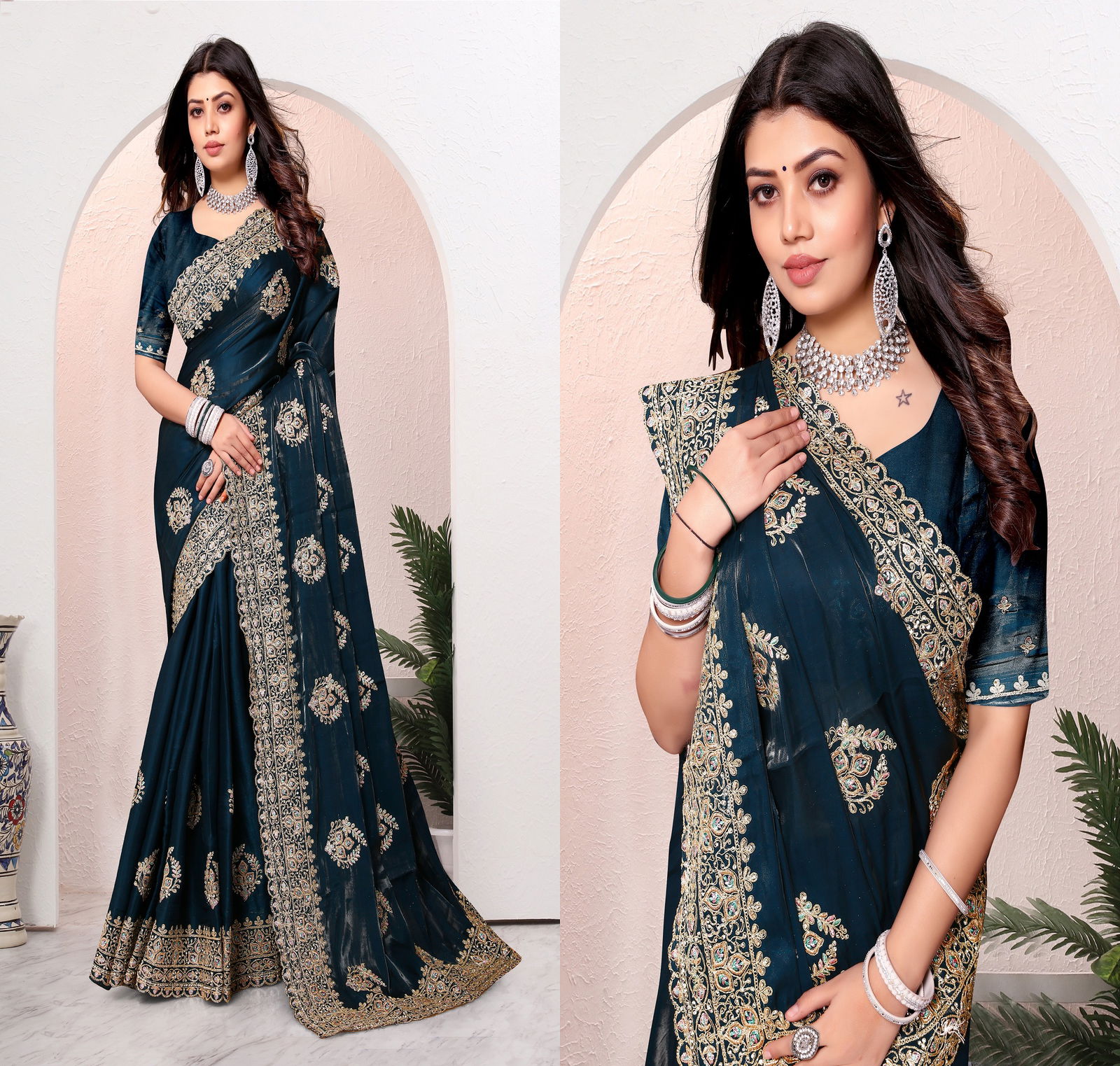 Legacy By Utsav Nari Crepe Silk Wedding Saree Manufacturers